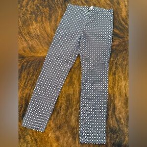 Geometric Patterned Pants in Black and White